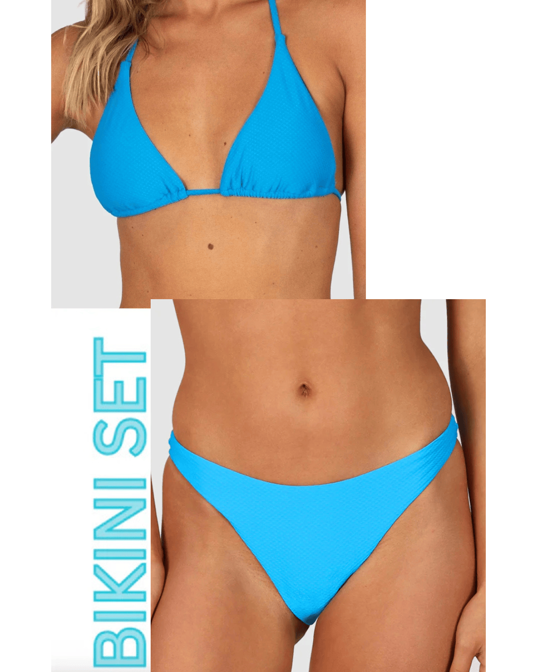 Baku Baku Rococco Slide Triangle Bikini Top & 80s Rio Scoop Bikini Bottom - Capri Baku Rococco Slide Triangle Bikini Top & 80s Rio Scoop Bikini Bottom - Capri Splash Swimwear Bikini Set 6