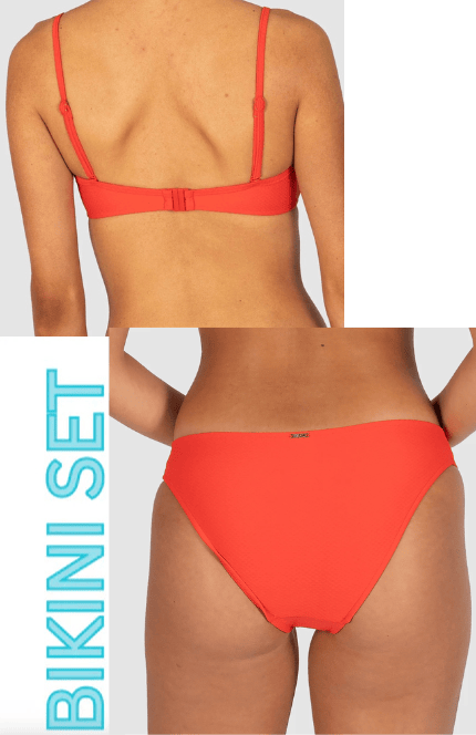 Baku Baku Rococco Twist Bralette and Hipster Pant - Flame Baku Rococco Twist Bralette and Hipster Pant - Flame Splash Swimwear Bikini Set 6 1000030036