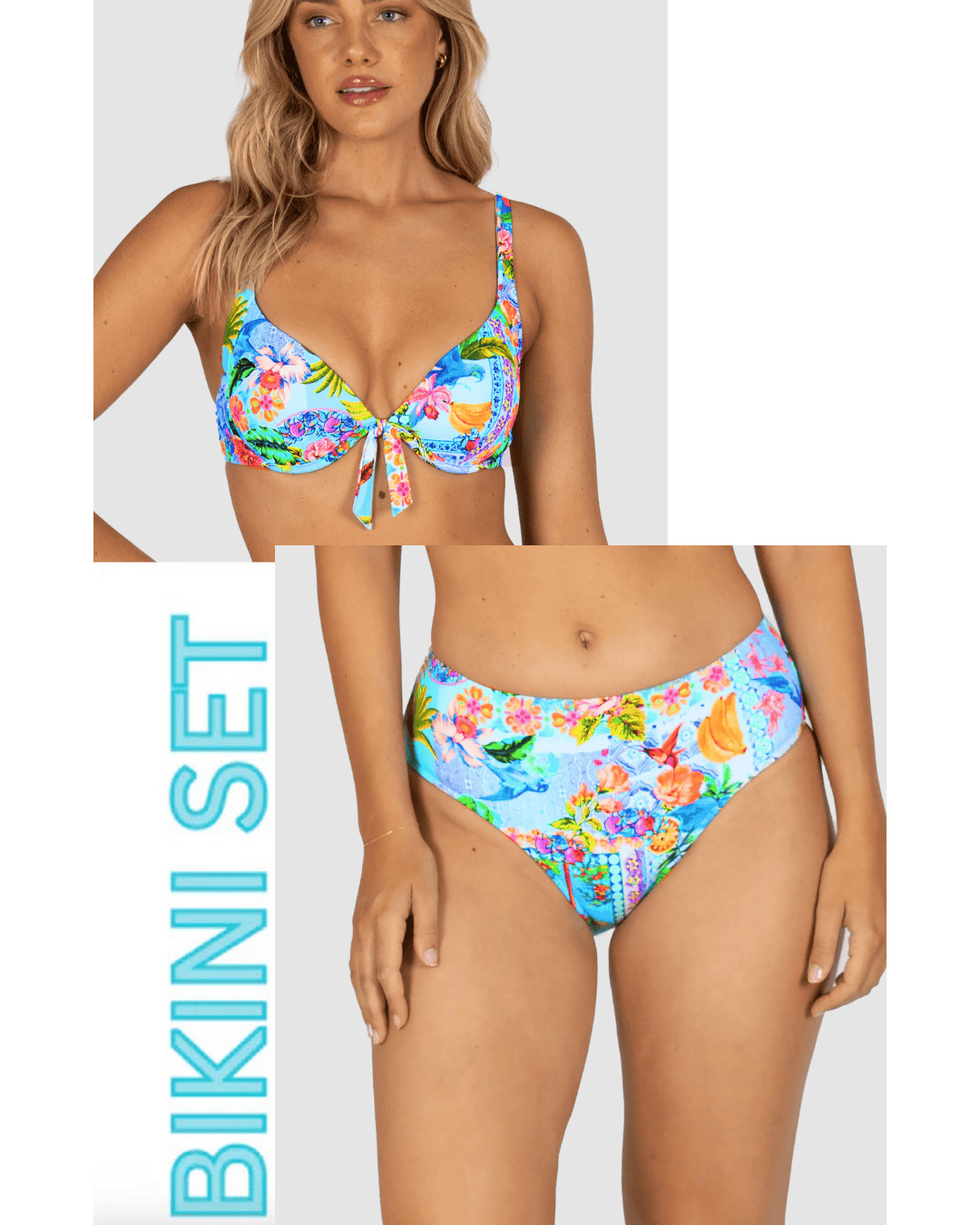 Baku Baku Sardinia Booster & Mid Pant - Ocean Baku Sardinia Booster & Mid Pant - Ocean Splash Swimwear Bikini Set 12