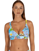Baku Baku Sardinia C-D Longline Bikini Bra Top- Ocean Baku Sardinia C-D Longline Bikini Bra Top- Ocean Splash Swimwear
