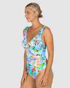 Baku Baku Sardinia E-F Frill One Piece - Ocean Baku Sardinia E-F Frill One Piece - Ocean Splash Swimwear