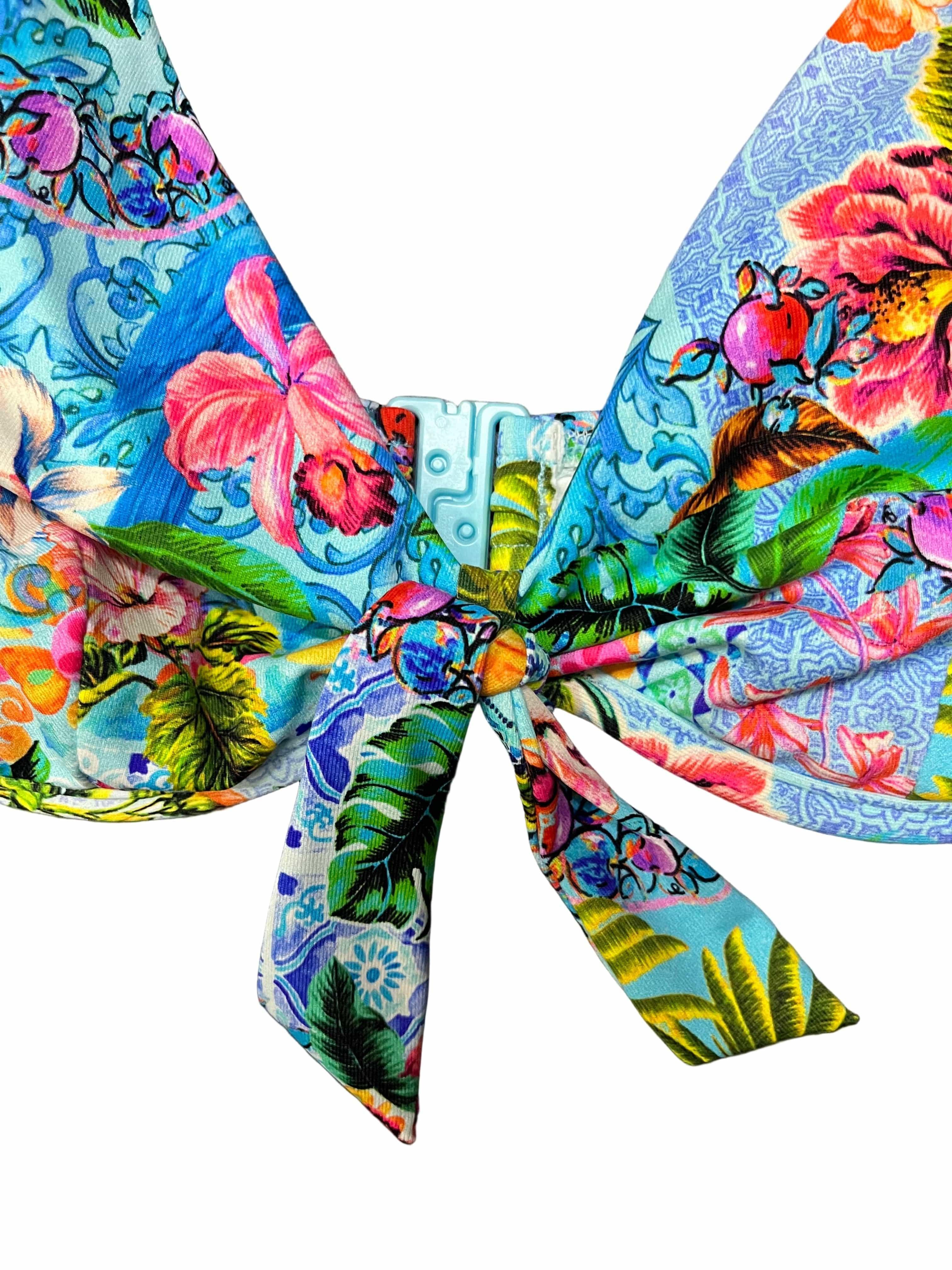 Baku Baku Sardinia F Cup Triangle Bikini Bra Top - Ocean Baku Sardinia F Cup Triangle Bikini Bra Top - Ocean Splash Swimwear