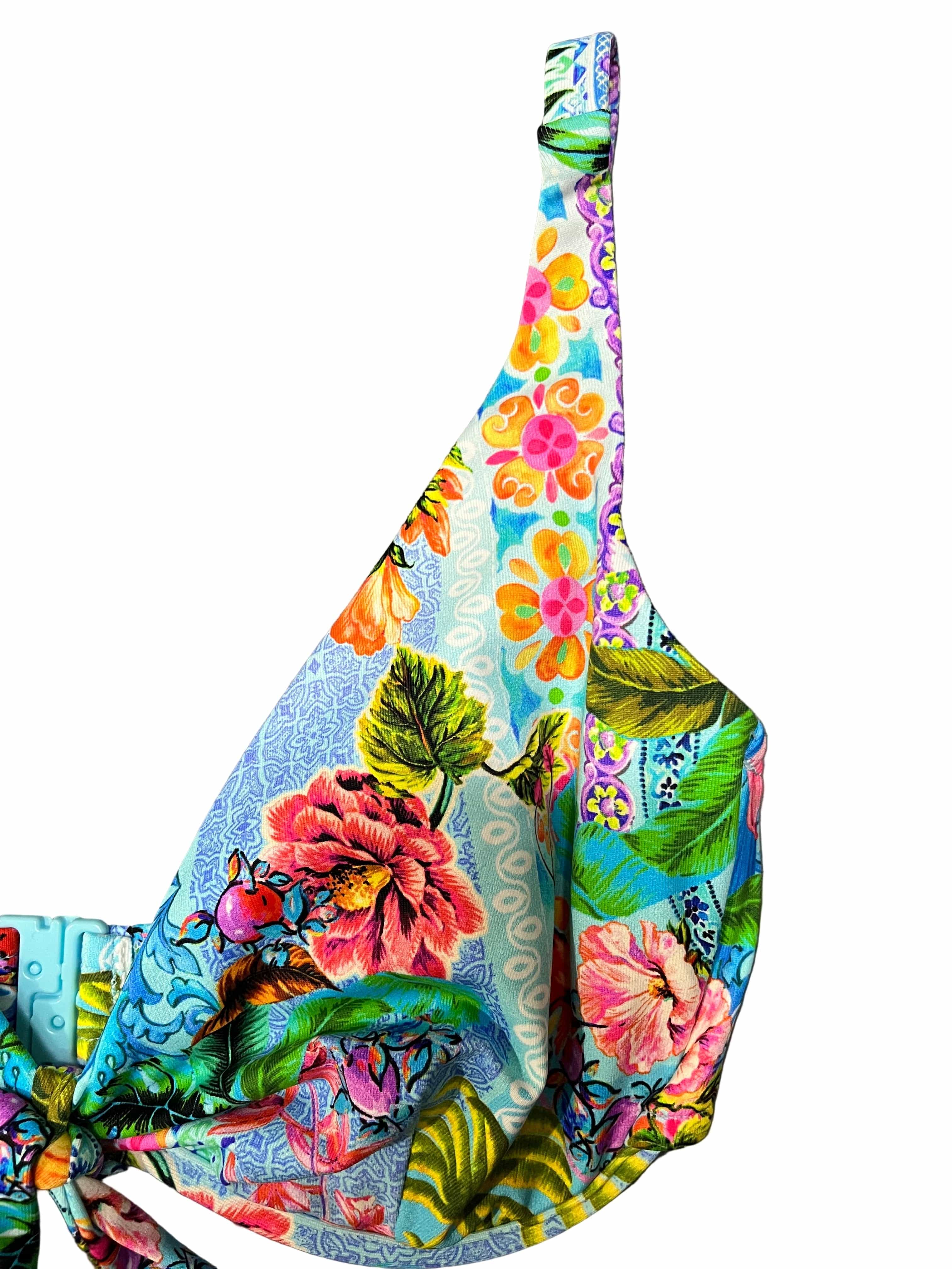 Baku Baku Sardinia F Cup Triangle Bikini Bra Top - Ocean Baku Sardinia F Cup Triangle Bikini Bra Top - Ocean Splash Swimwear