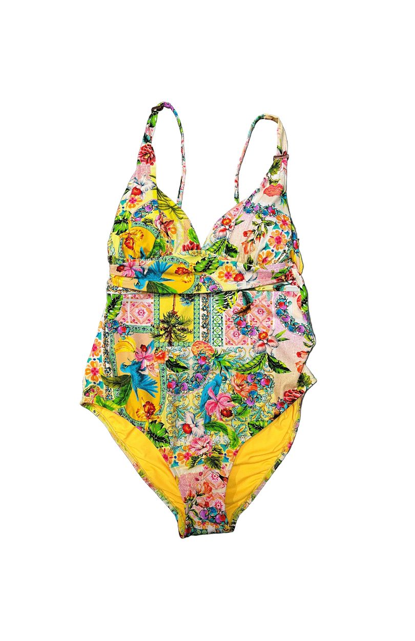 Baku Baku Sardinia Grecian One Piece - Lemon Baku Sardinia Grecian One Piece - Lemon Splash Swimwear