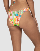 Baku Baku Sardinia Soft Side Cheeky Bikini Bottom - Lemon Baku Sardinia Soft Side Cheeky Bikini Bottom - Lemon Splash Swimwear