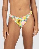 Baku Baku Sardinia Soft Side Cheeky Bikini Bottom - Lemon Baku Sardinia Soft Side Cheeky Bikini Bottom - Lemon Splash Swimwear