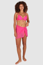 Baku Baku Short Mesh Pareo C636PSP Baku Short Mesh Pareo Splash Swimwear Sarongs Dragonfruit / S/M 9361355027076