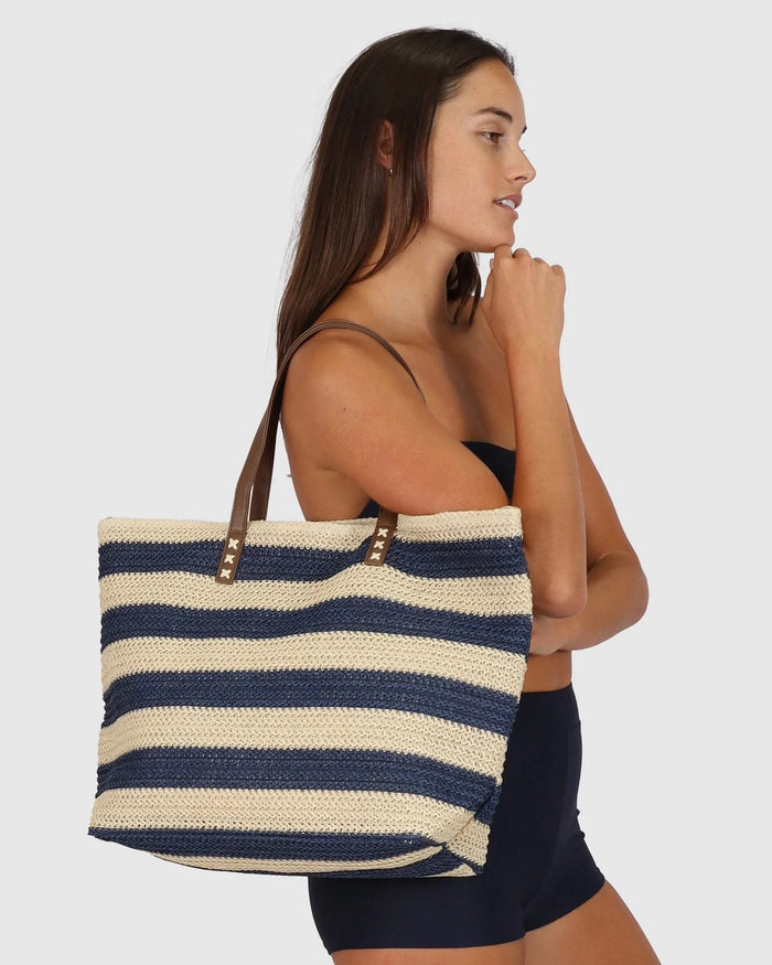 Baku Baku Striped Bag A146AAS Baku Striped Bag Splash Swimwear Navy 9361355015400