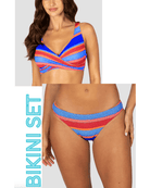 Baku Baku Trinidad D-E Wrap Bikini Bra Top & Regular Bikini Bottom - Azure Baku Trinidad D-E Wrap Bikini Bra Top & Regular Bikini Bottom - Azure Splash Swimwear Bikini Set 8
