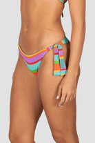 Baku Baku Trinidad Hipster Tie Side Bikini Bottom- Multi Baku Trinidad Hipster Tie Side Bikini Bottom- Multi Splash Swimwear
