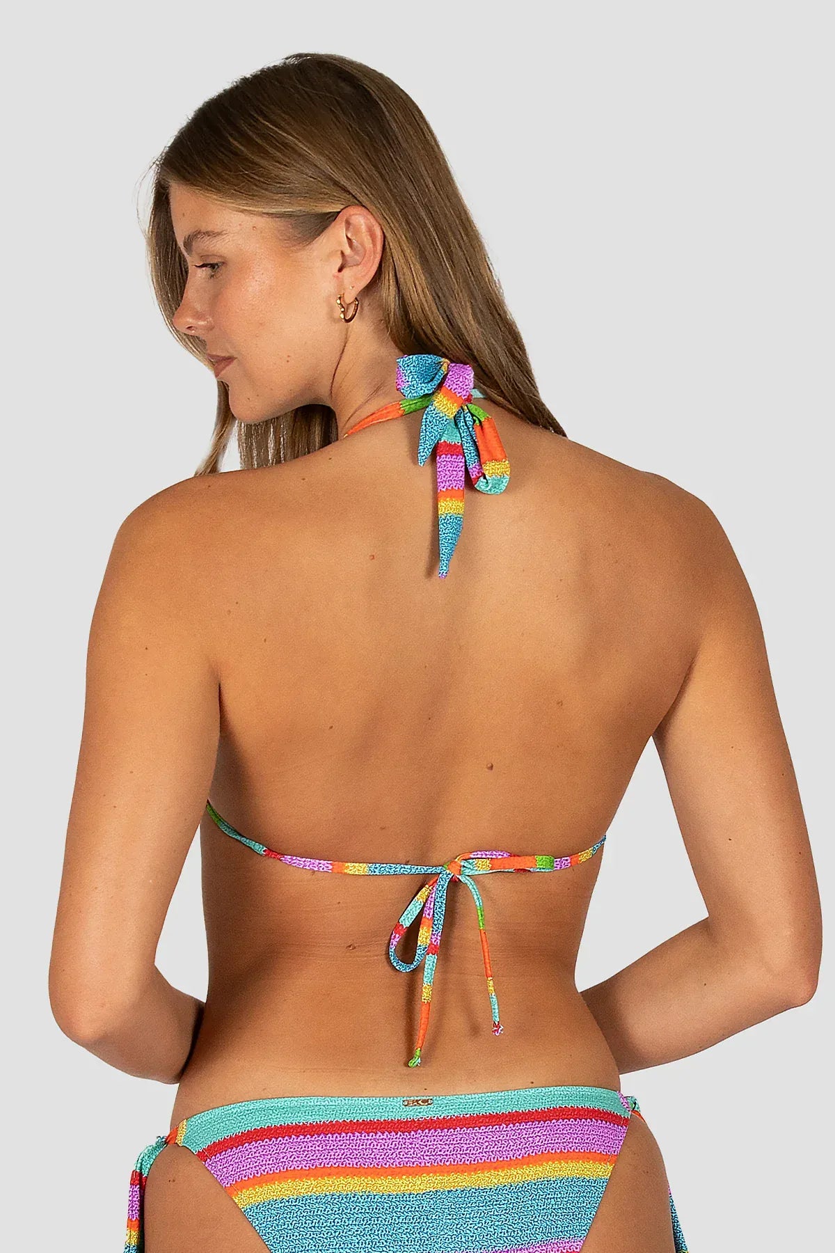 Baku Baku Trinidad Tri Bikini Top & Hipster Tie Side Bikini Set - Multi Baku Trinidad Tri Bikini Top & Hipster Tie Side Bikini Set - Multi Splash Swimwear Bikini Set
