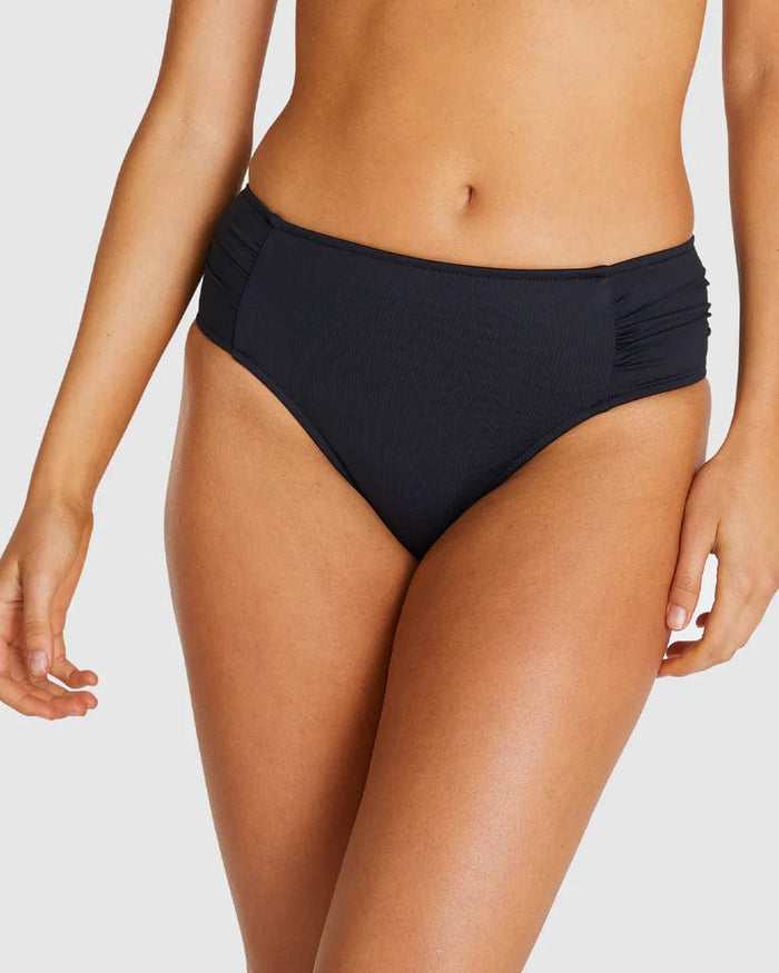 Baku Eco Mid Swim Pant - Black Splash Swimwear Bikini Bottoms