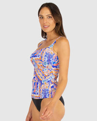 Gypsy Multifit Singlet Top - Galactic Blue - Baku - Splash Swimwear  - Baku, Mar23, Tankini, tankini tops, Womens, womens swim - Splash Swimwear 