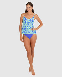 Baku Hot Tropics Baku Loose Fit Tankini Top - Adriatic Blue Baku Hot Tropics D-E Underwire One Piece Swimsuit Splash Swimwear Tankini Tops