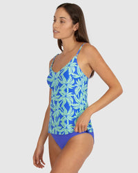 Baku Hot Tropics Baku Loose Fit Tankini Top - Adriatic Blue Baku Hot Tropics D-E Underwire One Piece Swimsuit Splash Swimwear Tankini Tops