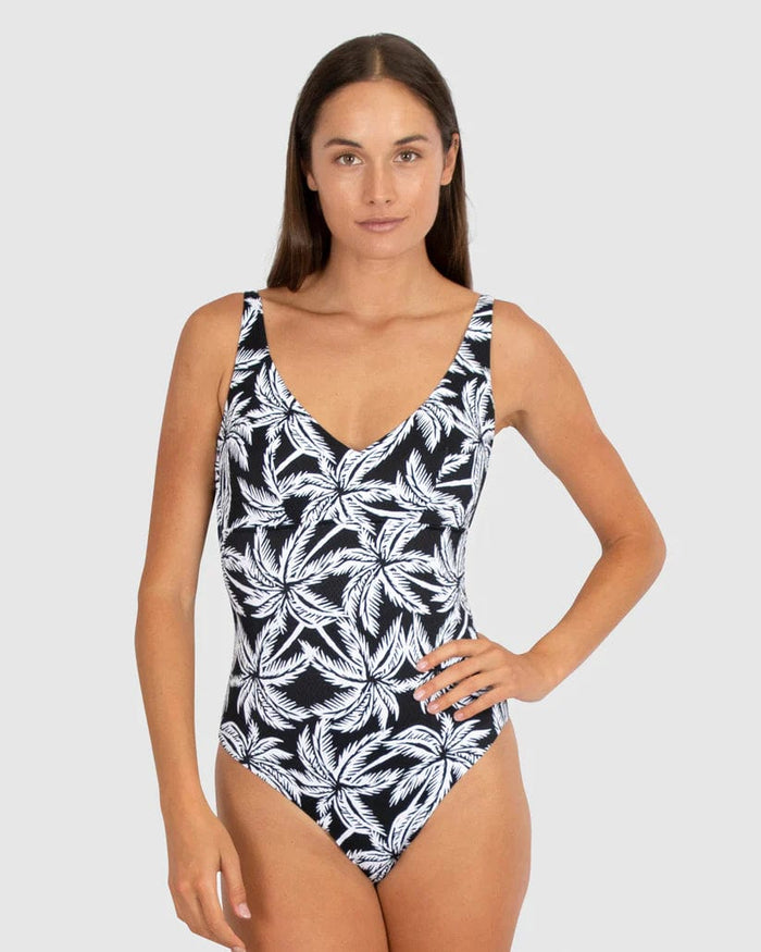 Baku Hot Tropics D-E Underwire One Piece Swimsuit M841HTT Baku Hot Tropics D-E Underwire One Piece Swimsuit Splash Swimwear One Pieces 10 / Black 9336586947431