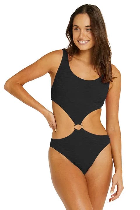 Baku Ibiza Cutaway One Piece M855IBI Splash Swimwear One Pieces Black / 8 9336586916048