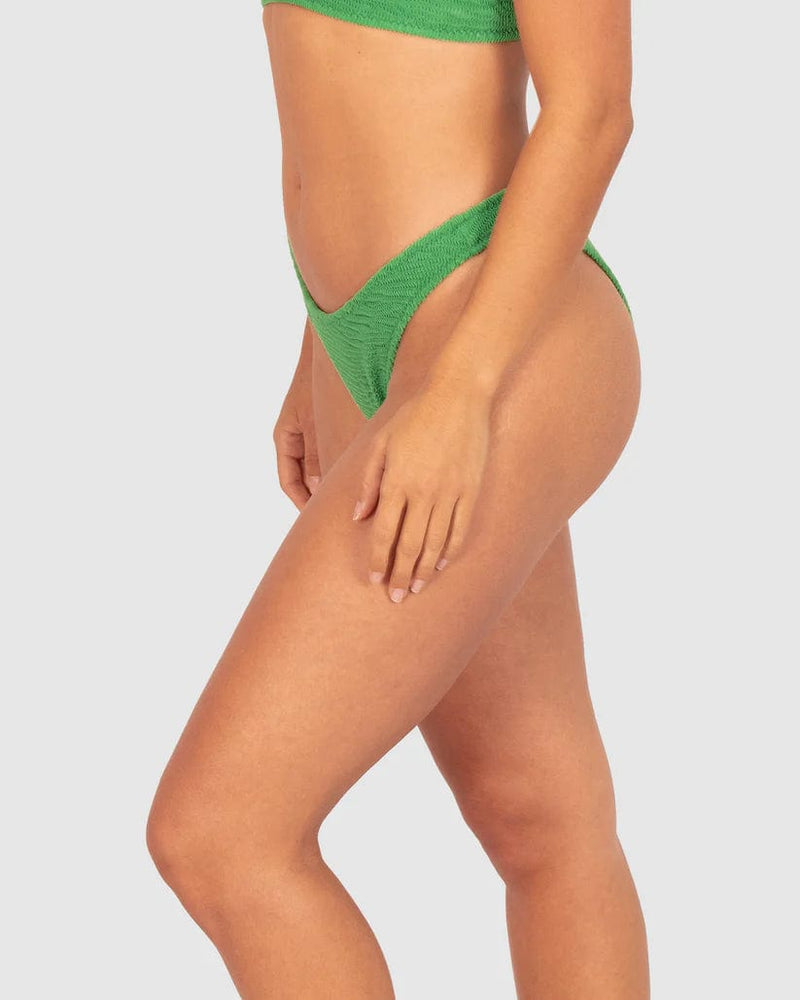 Baku Bikini Bottoms Ibiza High Cut Cheeky Cut Bikini Pant - Moss Baku Ibiza High Cut Cheeky Cut Bikini Pant - Moss