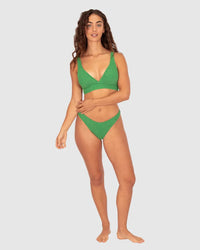 Baku Bikini Bottoms Ibiza High Cut Cheeky Cut Bikini Pant - Moss Baku Ibiza High Cut Cheeky Cut Bikini Pant - Moss