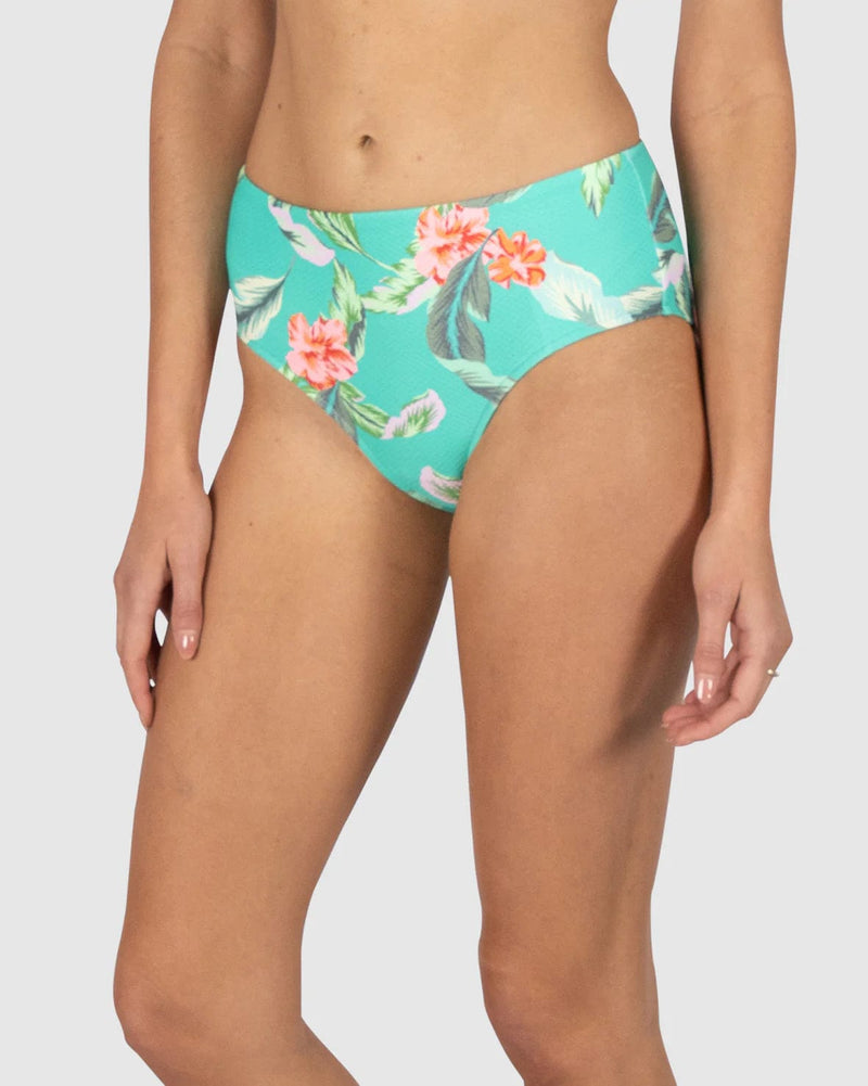 Baku Jamaica Mid Pant - Emerald Baku Jamaica Mid Pant - Emerald Splash Swimwear Bikini Bottoms