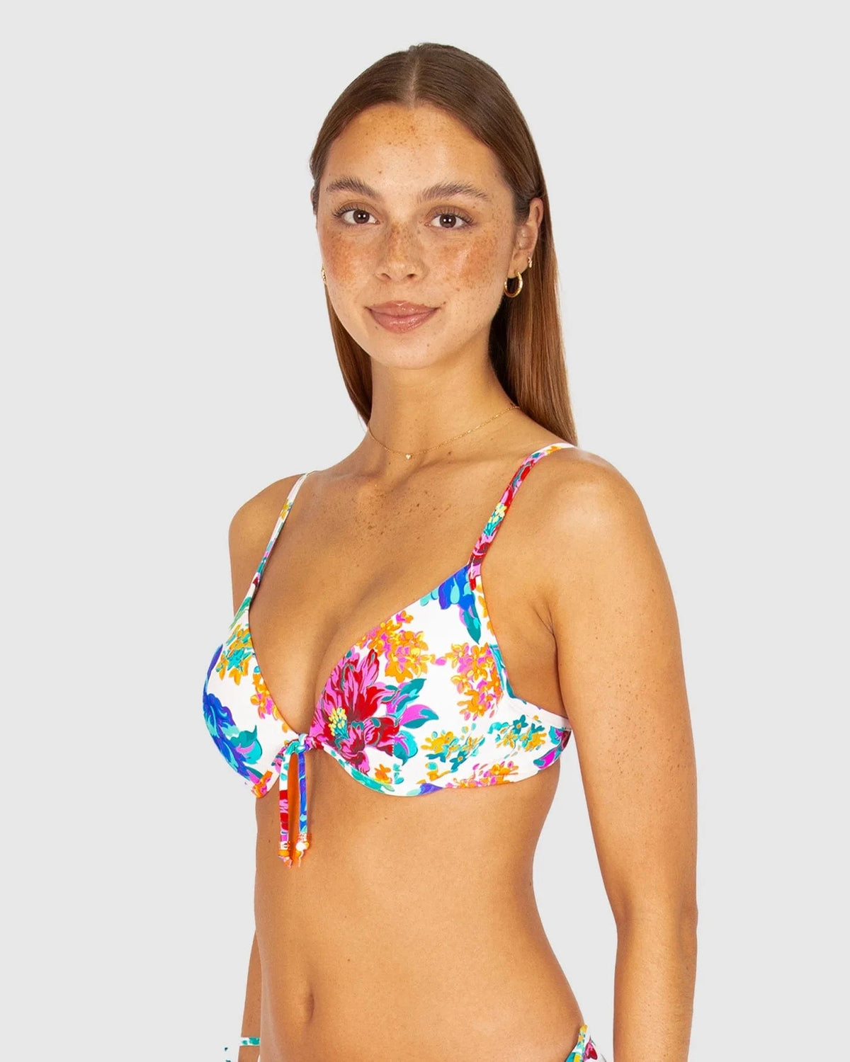 Baku Le Jardin Booster Bikini Bra Top - White Baku Le Jardin Booster Bikini Bra Top Splash Swimwear