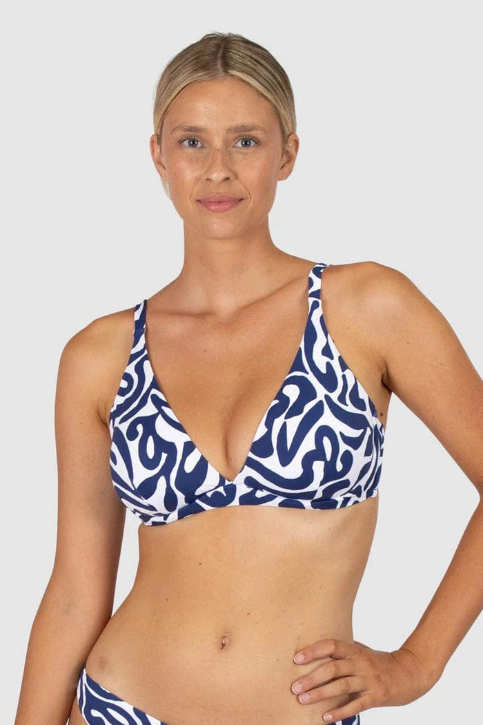 Baku Ravello D-E Underwire Bra - Denim Baku Ravello D-E Underwire Bra - Denim Splash Swimwear Bikini Tops