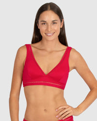 Baku Rococco D/DD Longline Bra BRA565RKC Splash Swimwear Bikini Tops Cherry / 8 9336586989370