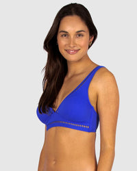 Baku Rococco D/DD Longline Bra - Electric Shop Online Swimwear Australia | Baku Rococco D/DD Longline Bra - Electric - Splash Swimwear Splash Swimwear Bikini Tops