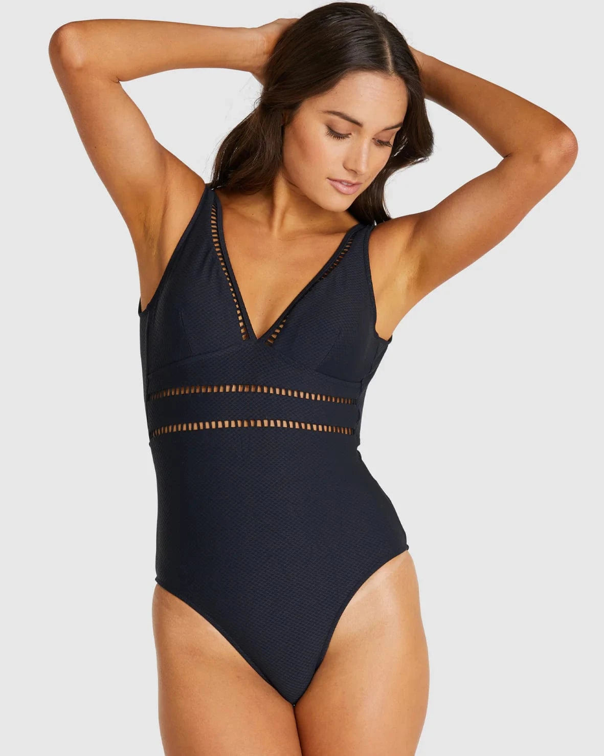 Baku Rococco Longline One Piece M785RKC Baku Rococco Longline One Piece - Jungle/ Nero/ Belize Splash Swimwear Nero / 8 9361355010511