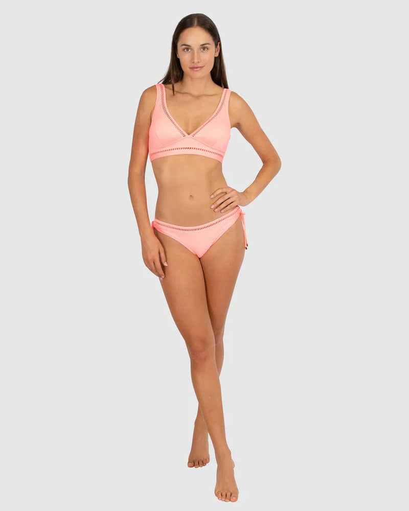 Baku Set Rococco Long Line Bikini Top & Tie Side Bikini Bottom Bikini Set - Coral Sea Baku Rococco Long Line Bikini Top & Tie Side Bikini Bottom - Coral Sea Splash Swimwear Bikini Set 12 1000020470