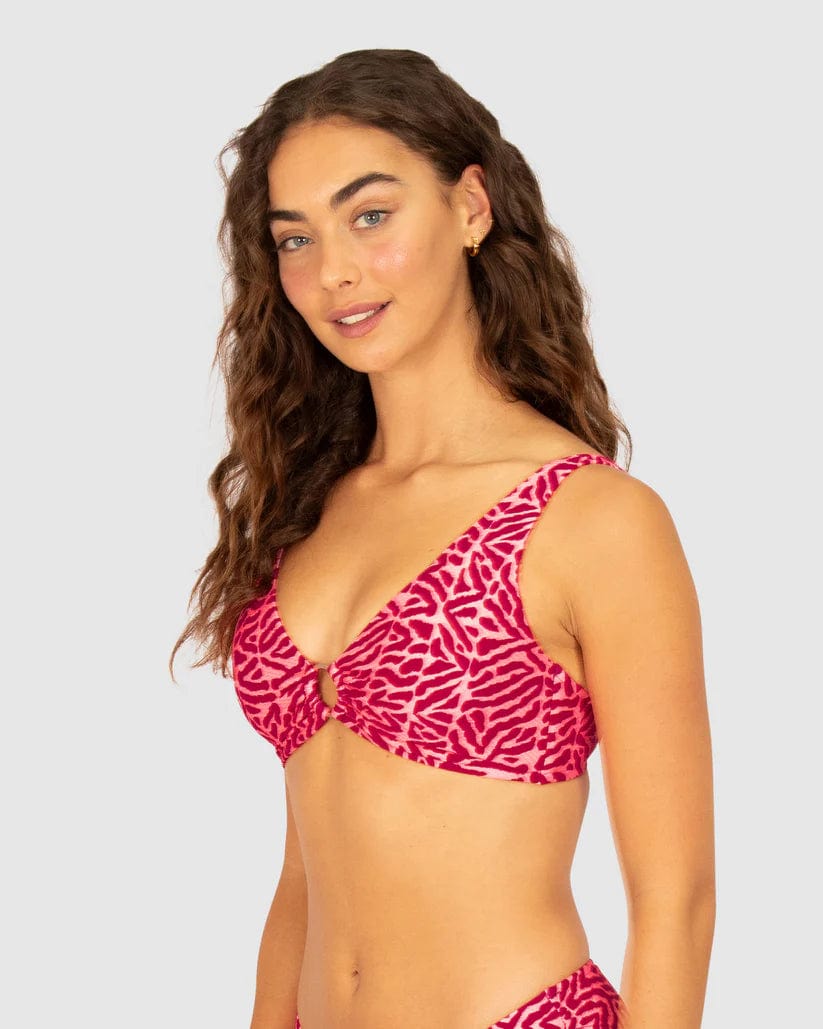 Baku Bikini Tops Wild Coast C-D Cup Ring Front Bikini Bra Top Baku Wild Coast C-D Cup Ring Front Bikini Bra Top