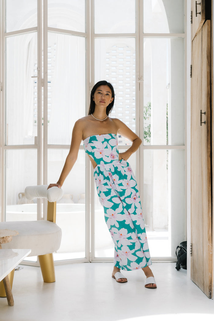 Dahana Flower Valentino Maxi Dress - Bali Boatshed - Splash Swimwear  - bali boatshed, Dec23, Dresses, Womens - Splash Swimwear 