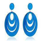 Blue Scarab Sia Large Oval Resin Earrings E440383 Blue Scarab Sia Chain Necklace - Blue/Green Splash Swimwear Accessories Blue 1000020462