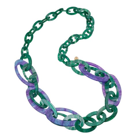 Blue Scarab Sia Oval Chain Necklace N442375 Blue Scarab Sia Chain Necklace - Blue/Green Splash Swimwear Accessories Blue/Green 1000018408