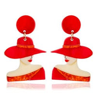 Blue Scarab Accessories E440303 Red Sia Women Earrings