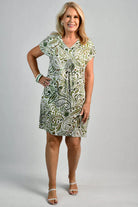 Bodacious Bodacious Lovina Dress - Paisley Green Bodacious Lovina Dress - Paisley Green Splash Swimwear Dresses