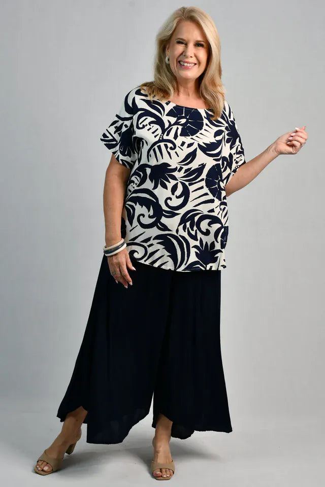 Bodacious Bodacious Nora Classic Top - Nautilus Mavy Bodacious Nora Classic Top - Nautilus Mavy Splash Swimwear Clothing Top