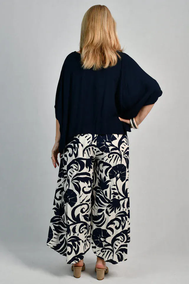 Bodacious Bodacious Sydney Wide Leg Pant - Nautilus Navy Bodacious Sydney Wide Leg Pant - Nautilus Navy Splash Swimwear Pants