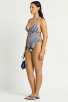 Bond Eye Bond Eye Beaded Fowler 1 Pc - Navy / White BOUND673D Bond Eye Beaded Fowler 1 Pc - Navy / White Splash Swimwear One Piece O/S