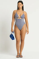 Bond Eye Bond Eye Beaded Fowler 1 Pc - Navy / White BOUND673D Bond Eye Beaded Fowler 1 Pc - Navy / White Splash Swimwear One Piece O/S