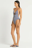 Bond Eye Bond Eye Beaded Fowler 1 Pc - Navy / White BOUND673D Bond Eye Beaded Fowler 1 Pc - Navy / White Splash Swimwear One Piece O/S