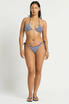 Bond Eye Bond Eye Beaded Ingrid Tri - Navy / White BOUND674D Bond Eye Beaded Ingrid Tri - Navy / White Splash Swimwear Bikini Tops O/S