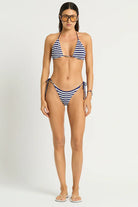 Bond Eye Bond Eye Beaded Ingrid Tri - Navy / White BOUND674D Bond Eye Beaded Ingrid Tri - Navy / White Splash Swimwear Bikini Tops O/S