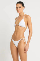 Bond Eye Bond Eye Beaded Tie Side Vista Brief  - Optic White Leopard BOUND675LT Bond Eye Beaded Tie Side Vista Brief  - Optic White Leopard Splash Swimwear Bikini Bottoms O/S