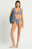 Bond Eye Bond Eye Christy Brief - Navy / White BOUND238D Bond Eye Christy Brief - Navy / White Splash Swimwear Bikini Bottoms O/S