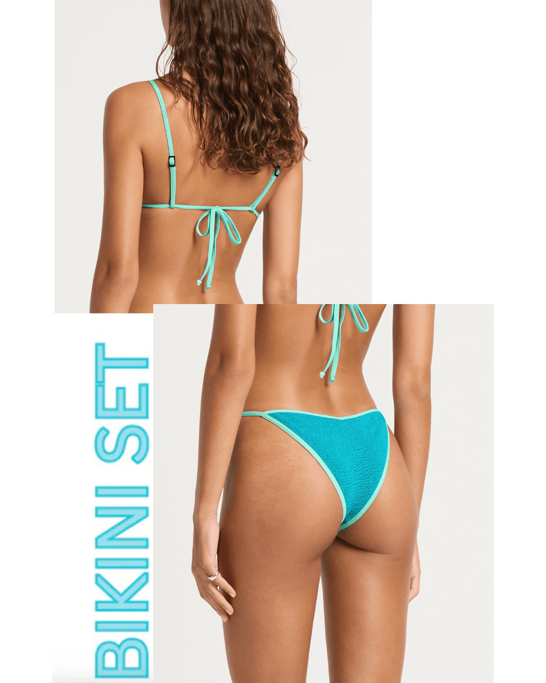 Bond Eye Bond Eye Contrast Luana Triangle & Anisha  Brief - Cove Recycled Bond Eye Contrast Luana Triangle & Anisha  Brief - Cove Recycled Splash Swimwear Bikini Set O/S