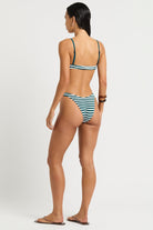 Bond Eye Bond Eye Dot Stripe Ring Scene Brief - Teal / White BOUND415D Bond Eye Dot Stripe Ring Scene Brief - Teal / White Splash Swimwear Bikini Bottoms O/S 9347760794451