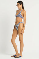 Bond Eye Bond Eye Dot Stripe Sign Brief - Navy / White BOUND048D Bond Eye Dot Stripe Sign Brief - Navy / White Splash Swimwear Bikini Bottoms O/S 9347760762351