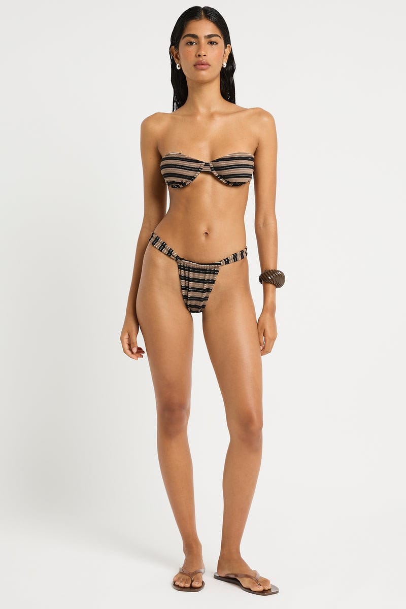Bond Eye Bond Eye Gemma Brief - Black / Sandstone BE4073ST Bond Eye Gemma Brief - Black / Sandstone Splash Swimwear Bikini Bottoms XS/S 9362733001787