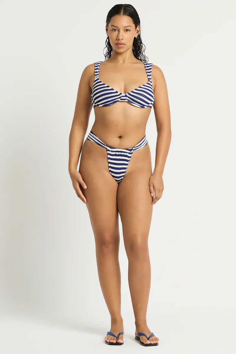 Bond Eye Bond Eye Georgia Balconette - Navy / White BOUND598D Bond Eye Georgia Balconette - Navy / White Splash Swimwear Bikini Tops O/S